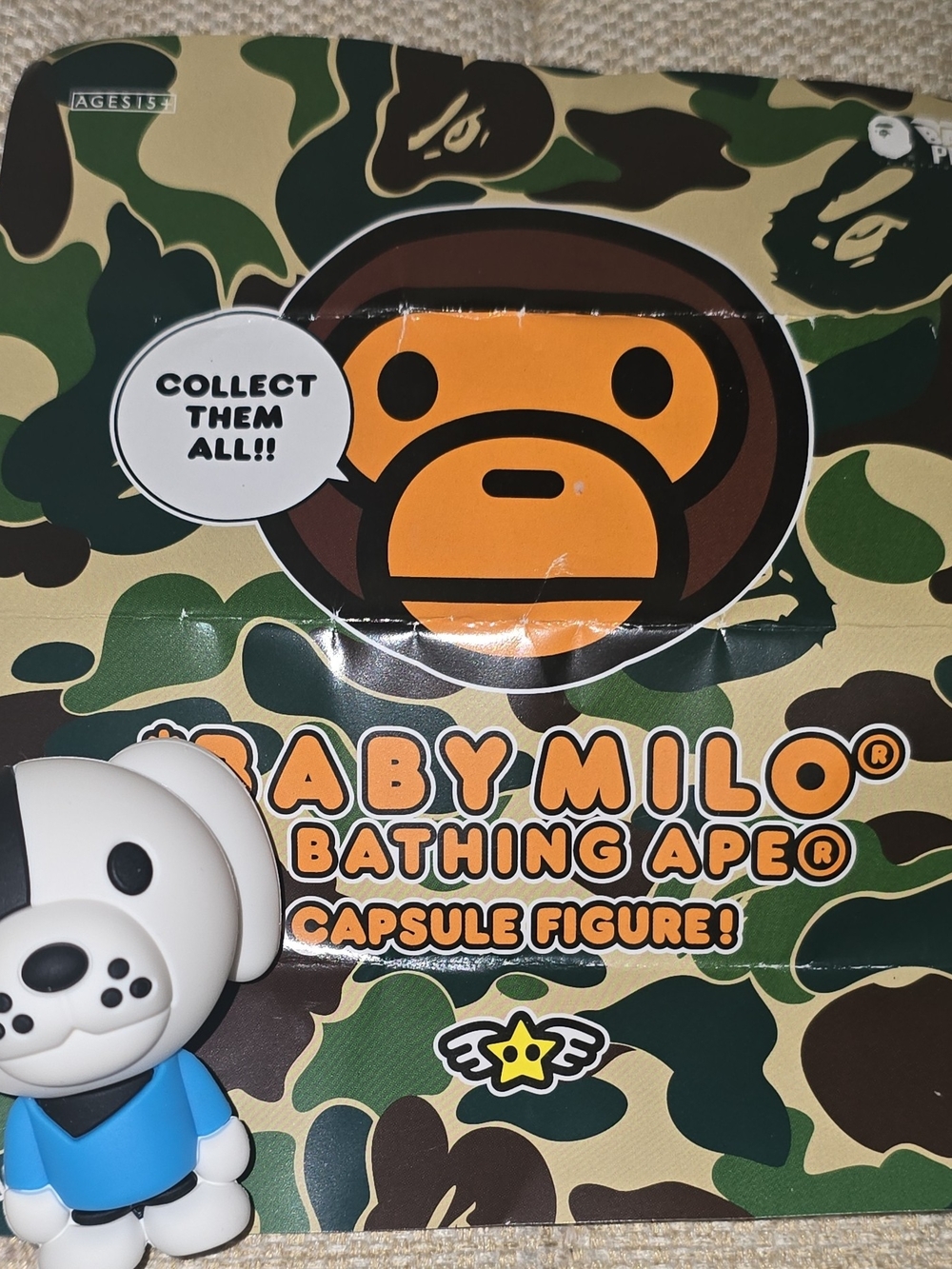 New and confirmed A Bathing Ape Baby Milo Capsule Figure Dog Character AUTHENTIC
